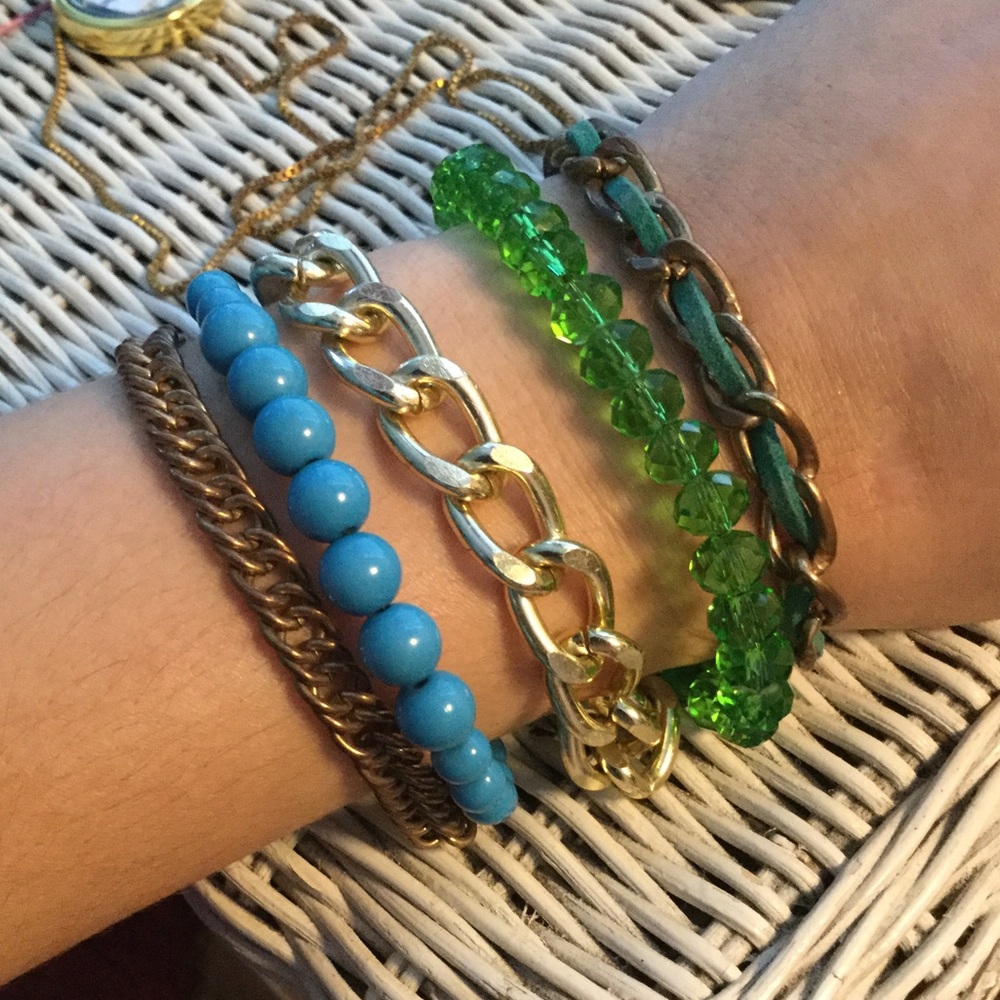 Free People Multi-Beaded Clasp Bracelet
